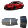 לרכב Alfa Romeo Giulia GTA 2020 ציפוי חלונות שחורים רב פעמי סיליקון לחלונות קדמיים, אחוריים ולחלון האחורי