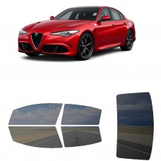 לרכב Alfa Romeo Giulia Quadrifoglio 2021 ציפוי חלונות שחורים רב פעמי סיליקון לחלונות קדמיים, אחוריים ולחלון האחורי