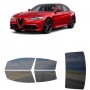 לרכב Alfa Romeo Giulia Quadrifoglio 2021 ציפוי חלונות שחורים רב פעמי סיליקון לחלונות קדמיים, אחוריים ולחלון האחורי