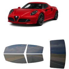 לרכב Alfa Romeo 4C 2018 ציפוי חלונות שחורים רב פעמי סיליקון לחלונות קדמיים, אחוריים ולחלון האחורי