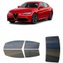 לרכב Alfa Romeo Giulia 2017 ציפוי חלונות שחורים רב פעמי סיליקון לחלונות קדמיים, אחוריים ולחלון האחורי
