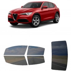 לרכב Alfa Romeo Stelvio 2018 ציפוי חלונות שחורים רב פעמי סיליקון לחלונות קדמיים, אחוריים ולחלון האחורי