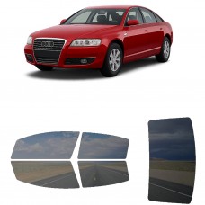 לרכב Audi A6 A6L 2005 ציפוי חלונות שחורים רב פעמי סיליקון לחלונות קדמיים, אחוריים ולחלון האחורי