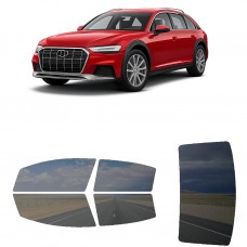 לרכב Audi A6 allroad 2020 ציפוי חלונות שחורים רב פעמי סיליקון לחלונות קדמיים, אחוריים ולחלון האחורי