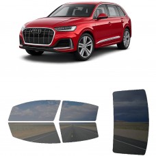לרכב Audi Q7 S-Line 2020 ציפוי חלונות שחורים רב פעמי סיליקון לחלונות קדמיים, אחוריים ולחלון האחורי