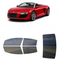 לרכב Audi R8 Roadster 2011 ציפוי חלונות שחורים רב פעמי סיליקון לחלונות קדמיים, אחוריים ולחלון האחורי