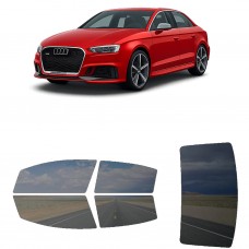 לרכב Audi RS3 2018 ציפוי חלונות שחורים רב פעמי סיליקון לחלונות קדמיים, אחוריים ולחלון האחורי