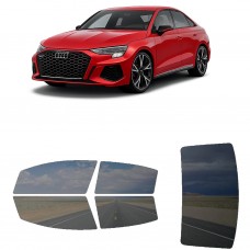 לרכב Audi RS3 2022 ציפוי חלונות שחורים רב פעמי סיליקון לחלונות קדמיים, אחוריים ולחלון האחורי