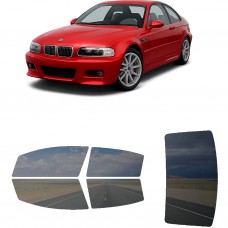 לרכב BMW M3 2006 ציפוי חלונות שחורים רב פעמי סיליקון לחלונות קדמיים, אחוריים ולחלון האחורי