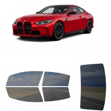 לרכב BMW M4 Competition Coupe 2021 ציפוי חלונות שחורים רב פעמי סיליקון לחלונות קדמיים, אחוריים ולחלון האחורי