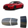 לרכב BMW M4 Competition Coupe 2021 ציפוי חלונות שחורים רב פעמי סיליקון לחלונות קדמיים, אחוריים ולחלון האחורי