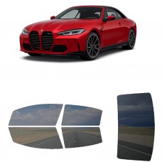 לרכב BMW M4 Two-door Convertible 2021 ציפוי חלונות שחורים רב פעמי סיליקון לחלונות קדמיים, אחוריים ולחלון האחורי