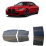 לרכב BMW M4 Two-door Convertible 2021 ציפוי חלונות שחורים רב פעמי סיליקון לחלונות קדמיים, אחוריים ולחלון האחורי