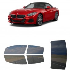 לרכב BMW Z4 2020 ציפוי חלונות שחורים רב פעמי סיליקון לחלונות קדמיים, אחוריים ולחלון האחורי