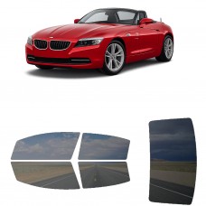 לרכב BMW Z4 Convertible 2009 ציפוי חלונות שחורים רב פעמי סיליקון לחלונות קדמיים, אחוריים ולחלון האחורי