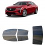 לרכב Cadillac CT4 2020 ציפוי חלונות שחורים רב פעמי סיליקון לחלונות קדמיים, אחוריים ולחלון האחורי