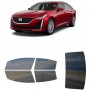לרכב Cadillac CT5 2020 ציפוי חלונות שחורים רב פעמי סיליקון לחלונות קדמיים, אחוריים ולחלון האחורי