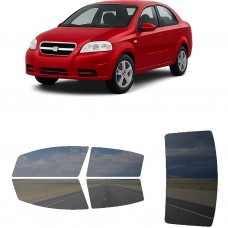 לרכב Chevrolet Aveo sdn 2007 ציפוי חלונות שחורים רב פעמי סיליקון לחלונות קדמיים, אחוריים ולחלון האחורי