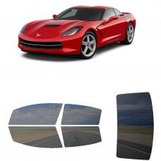 לרכב Chevrolet Corvette 2014 ציפוי חלונות שחורים רב פעמי סיליקון לחלונות קדמיים, אחוריים ולחלון האחורי