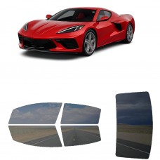 לרכב Chevrolet Corvette 2020 ציפוי חלונות שחורים רב פעמי סיליקון לחלונות קדמיים, אחוריים ולחלון האחורי