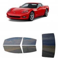 לרכב Chevrolet Corvette Coupe 2005 ציפוי חלונות שחורים רב פעמי סיליקון לחלונות קדמיים, אחוריים ולחלון האחורי