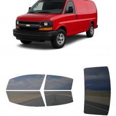 לרכב Chevrolet Express 2008 ציפוי חלונות שחורים רב פעמי סיליקון לחלונות קדמיים, אחוריים ולחלון האחורי