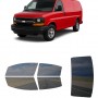 לרכב Chevrolet Express 2008 ציפוי חלונות שחורים רב פעמי סיליקון לחלונות קדמיים, אחוריים ולחלון האחורי