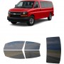 לרכב Chevrolet Express Passenger w rear defrost Extd Van 2013 ציפוי חלונות שחורים רב פעמי סיליקון לחלונות קדמיים, אחוריים ולחלון האחורי
