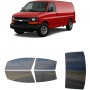 לרכב Chevrolet G1500 Conv Van 2000 ציפוי חלונות שחורים רב פעמי סיליקון לחלונות קדמיים, אחוריים ולחלון האחורי