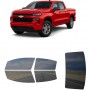 לרכב Chevrolet Silverado (New Generation) Custom 2022 ציפוי חלונות שחורים רב פעמי סיליקון לחלונות קדמיים, אחוריים ולחלון האחורי