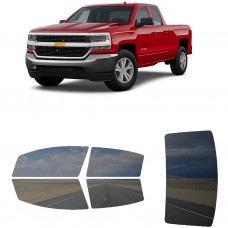 לרכב Chevrolet Silverado 1500LD 2019 ציפוי חלונות שחורים רב פעמי סיליקון לחלונות קדמיים, אחוריים ולחלון האחורי