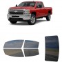 לרכב Chevrolet Silverado 2500HD 2014 ציפוי חלונות שחורים רב פעמי סיליקון לחלונות קדמיים, אחוריים ולחלון האחורי