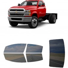 לרכב Chevrolet Silverado 4500-5500-6500 2019 ציפוי חלונות שחורים רב פעמי סיליקון לחלונות קדמיים, אחוריים ולחלון האחורי