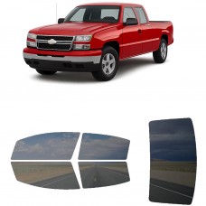 לרכב Chevrolet Silverado Classic 2007 ציפוי חלונות שחורים רב פעמי סיליקון לחלונות קדמיים, אחוריים ולחלון האחורי