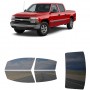 לרכב Chevrolet Silverado Crew PU 2001 ציפוי חלונות שחורים רב פעמי סיליקון לחלונות קדמיים, אחוריים ולחלון האחורי