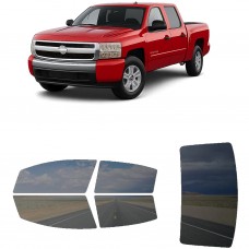 לרכב Chevrolet Silverado Crew PU 2007 ציפוי חלונות שחורים רב פעמי סיליקון לחלונות קדמיים, אחוריים ולחלון האחורי