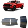 לרכב Chevrolet Silverado CustomTrailBoss 2023 ציפוי חלונות שחורים רב פעמי סיליקון לחלונות קדמיים, אחוריים ולחלון האחורי