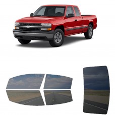 לרכב Chevrolet Silverado Extd PU 1999 ציפוי חלונות שחורים רב פעמי סיליקון לחלונות קדמיים, אחוריים ולחלון האחורי