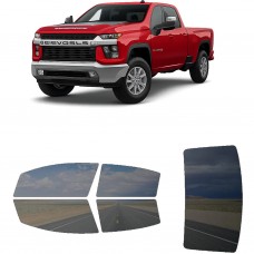 לרכב Chevrolet Silverado HD 2022 ציפוי חלונות שחורים רב פעמי סיליקון לחלונות קדמיים, אחוריים ולחלון האחורי