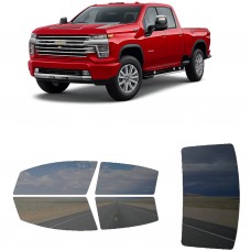 לרכב Chevrolet Silverado High Country 3500HD 2022 ציפוי חלונות שחורים רב פעמי סיליקון לחלונות קדמיים, אחוריים ולחלון האחורי