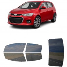 לרכב Chevrolet Sonic Hatchback 2017 ציפוי חלונות שחורים רב פעמי סיליקון לחלונות קדמיים, אחוריים ולחלון האחורי