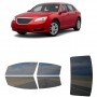 לרכב Chrysler 200 2011 ציפוי חלונות שחורים רב פעמי סיליקון לחלונות קדמיים, אחוריים ולחלון האחורי