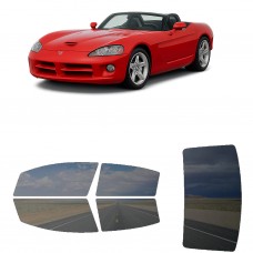 לרכב Dodge Viper Convertible 2003 ציפוי חלונות שחורים רב פעמי סיליקון לחלונות קדמיים, אחוריים ולחלון האחורי