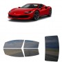 לרכב Ferrari 296 GTS 2022 ציפוי חלונות שחורים רב פעמי סיליקון לחלונות קדמיים, אחוריים ולחלון האחורי
