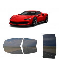 לרכב Ferrari 296GTB 2022 ציפוי חלונות שחורים רב פעמי סיליקון לחלונות קדמיים, אחוריים ולחלון האחורי