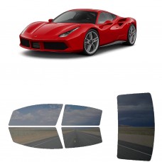 לרכב Ferrari 488 GTB 2016 ציפוי חלונות שחורים רב פעמי סיליקון לחלונות קדמיים, אחוריים ולחלון האחורי