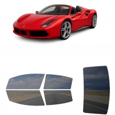לרכב Ferrari 488 Spider 2016 ציפוי חלונות שחורים רב פעמי סיליקון לחלונות קדמיים, אחוריים ולחלון האחורי