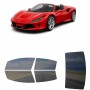 לרכב Ferrari F8 Spider 2020 ציפוי חלונות שחורים רב פעמי סיליקון לחלונות קדמיים, אחוריים ולחלון האחורי