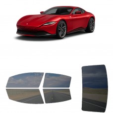 לרכב Ferrari Roma 2021 ציפוי חלונות שחורים רב פעמי סיליקון לחלונות קדמיים, אחוריים ולחלון האחורי