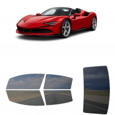 לרכב Ferrari SF90 Spider 2021 ציפוי חלונות שחורים רב פעמי סיליקון לחלונות קדמיים, אחוריים ולחלון האחורי